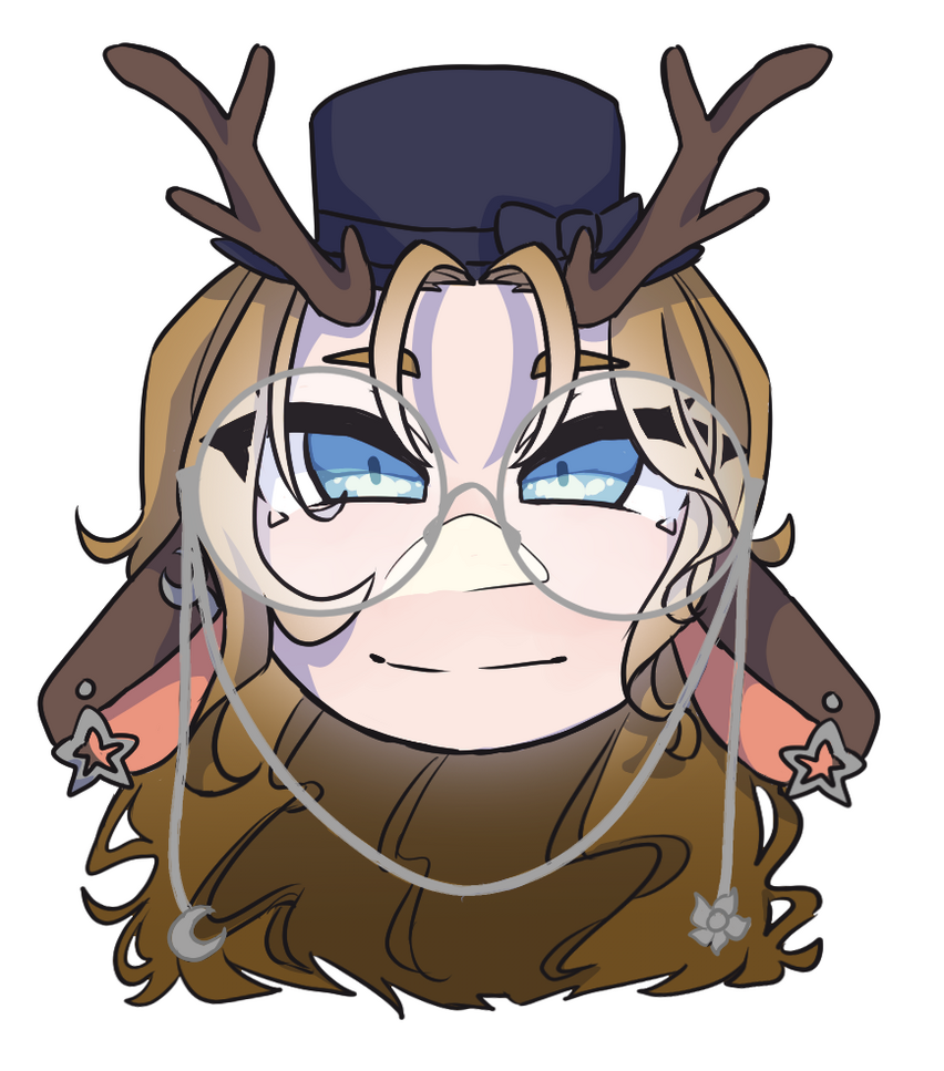Addiecadabra !! A whimsical jackalope from the CREEPYPASTA wave. Addie is both the rabbit and the hat, and has a whole lot more magic up their sleeves than that !!