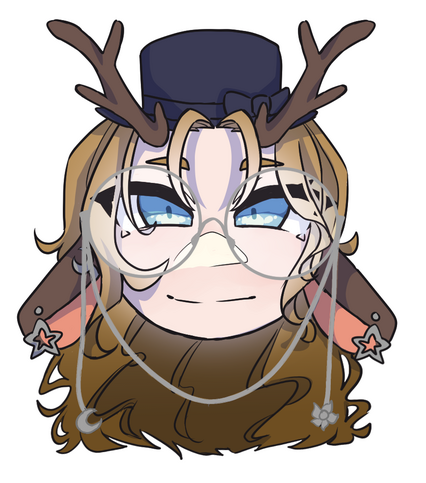 Addiecadabra !! A whimsical jackalope from the CREEPYPASTA wave. Addie is both the rabbit and the hat, and has a whole lot more magic up their sleeves than that !!